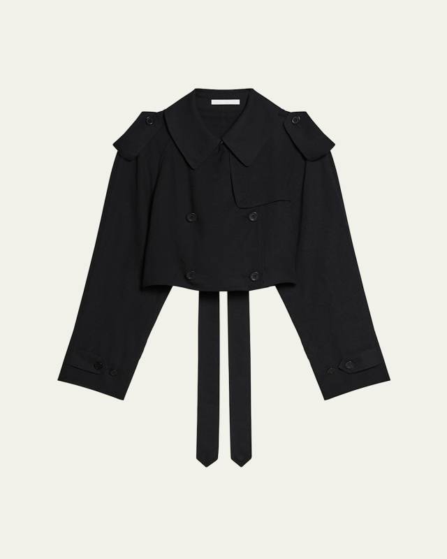 Short Cocoon Trench Coat